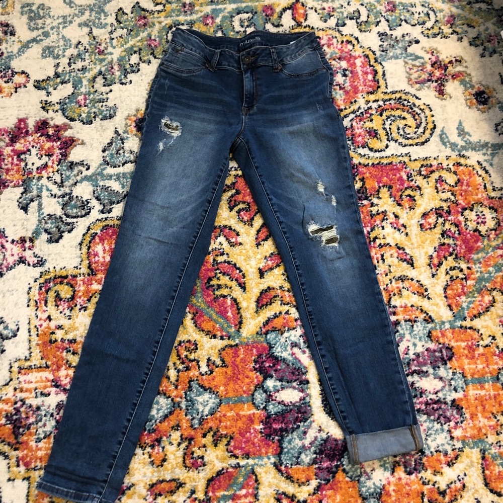 Camo patch jeggings